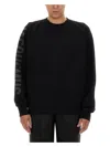 Jacquemus Top Le Sweatshirt Typo With Print In Black