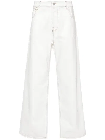 Jacquemus Men's White Denim Pants