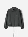 Jacquemus Hooded Jacket Elastic Cuffs Drawstring Hem In Darkgrey