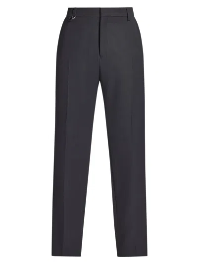 Jacquemus Men's Wool Crease-front Pants In Black