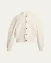 Jacquemus Soft Knit Cardigan Embroidered Detail In White
