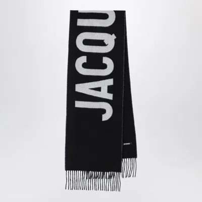 JACQUEMUS MEN'S WOOL SCARF WITH LOGO