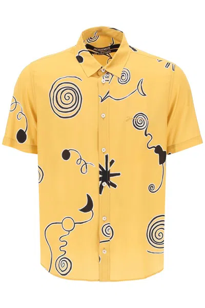 Jacquemus Men's Ss24 Columbia Shirt In Yellow And Orange
