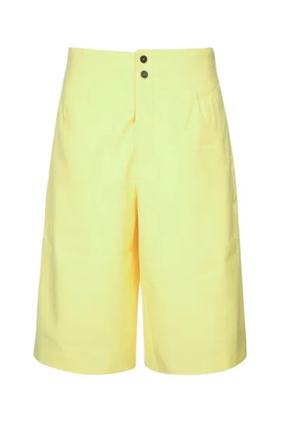 JACQUEMUS YELLOW SOLID SHORTS