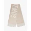Jacquemus Intarsia-knit Logo Scarf In Multi-beige