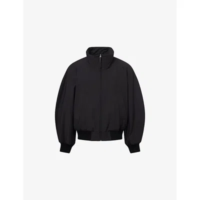 JACQUEMUS MENS BLACK AERO OVERSIZED SHELL BOMBER JACKET