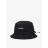 Jacquemus Mens Black Le Bob Gadjo Metallic-plaque Cotton Bucket Hat In Black