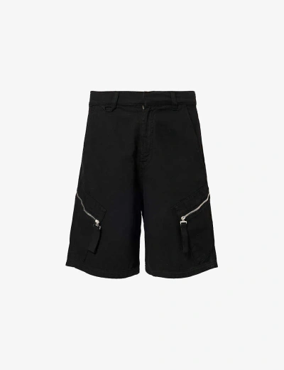 Jacquemus Mens Black Le Short Marrone Slip-pocket Denim Shorts
