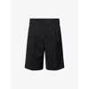 Jacquemus Mens Black Le Short Ovalu Pleated Wool Shorts In Black