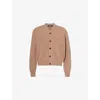 Jacquemus Logo Alpaca Cardigan Unique Pattern In Light Brown