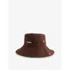 Jacquemus Mens Brown The De-nîmes Cotton Bucket Hat Xxl In Brown