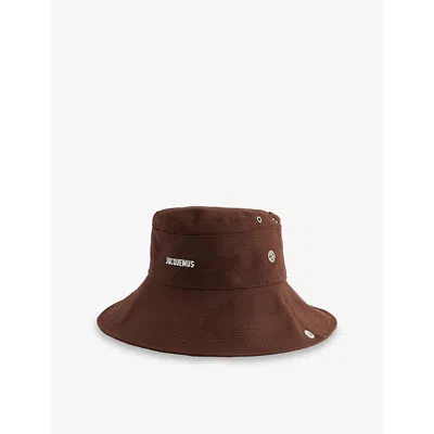 Jacquemus Mens Brown The De-nîmes Cotton Bucket Hat Xxl