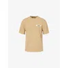 Jacquemus Mens Dark Beige Le T-shirt Logo-tab Cotton T-shirt In Brown