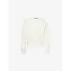 Jacquemus Mens Off-white Embroidered-logo Long-sleeve Wool Blend Sweater In White