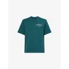 Jacquemus Mens Club Dark Green Embroidered-print Long-sleeve Cotton Shirt In Green