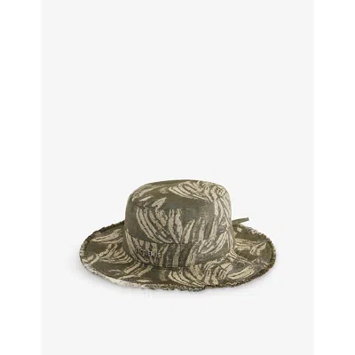 Jacquemus Mens  Le Bob Artichaut Cotton Bucket Hat In Jacquard Banana Khak