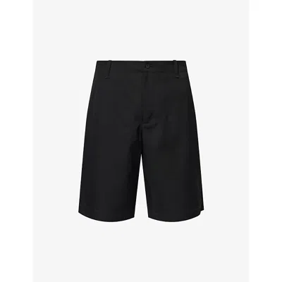 Jacquemus Mens  Camargue Relaxed-fit Wool Shorts In Black