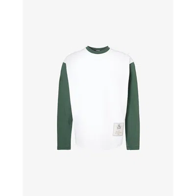 Jacquemus Mens Crewneck Brand-print Cotton-jersey T-shirt Multi-green