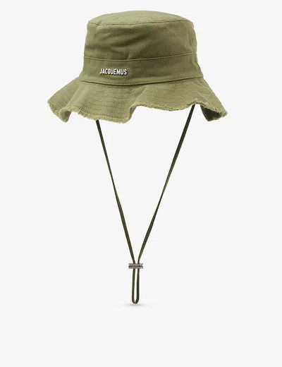 JACQUEMUS MENS KHAKI LE BOB ARTICHAUT COTTON-TWILL BUCKET HAT,64411027