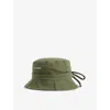 Jacquemus Mens Le Bob Gadjo Brand-plaque Cotton Bucket Hat Khaki In Khaki