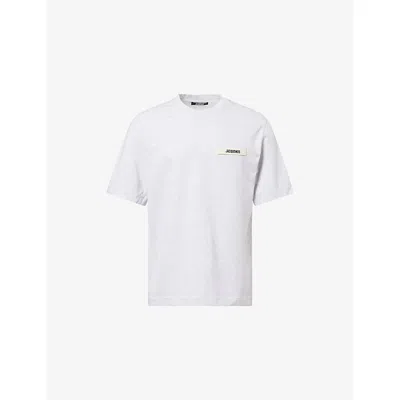 Jacquemus Mens Le Gros Grain Cotton-jersey T-shirt Grey Xxl In White