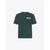 Jacquemus Mens Le Tshirt Gros Grain Brand-patch Regular-fit Cotton-jersey T-shirt Dark Green
