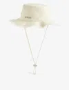 Jacquemus Mens Off White Le Bob Artichaut Logo-plaque Cotton Bucket Hat In Off White
