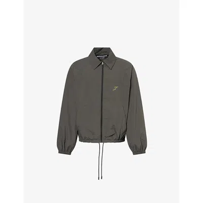 Jacquemus Mens The Windbreaker Soft-shell Jacket Dark Grey