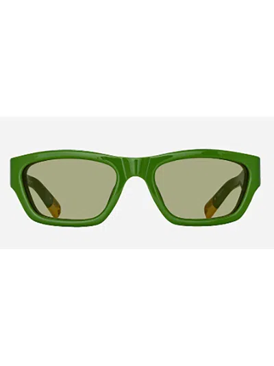 Jacquemus Meridiano Sunglasses In Jade Green/ Yellow Gold/