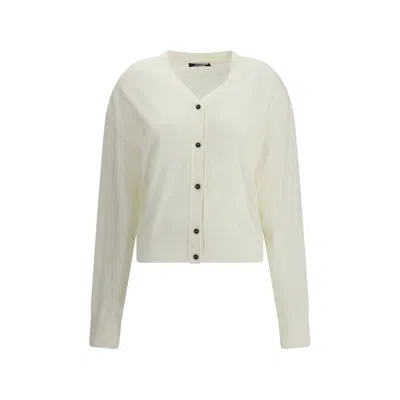 Jacquemus Merino Wool Cardigan In White