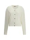 Jacquemus Women Merino Wool Cardigan In White