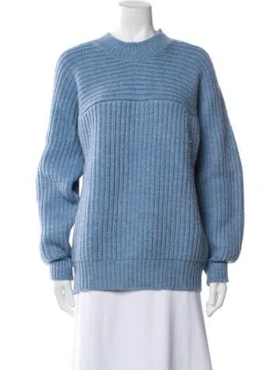 Pre-owned Jacquemus Merino Wool Crew Neck Sweater In Blue