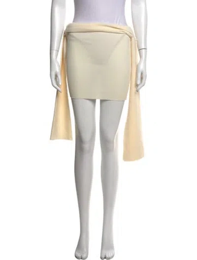 Pre-owned Jacquemus Merino Wool Mini Skirt In Neutral
