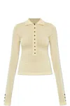Jacquemus Merino Wool Polo Sweater Merino ml In Neutral