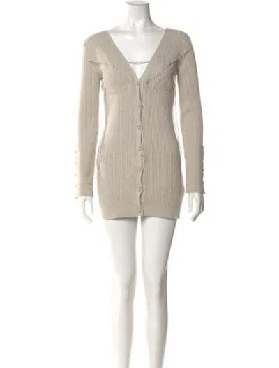 Pre-owned Jacquemus Merino Wool Striped Sweater In Neutral