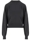 Jacquemus Sweater With Embroidered Logo On The Back In Gray