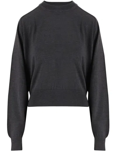 JACQUEMUS JACQUEMUS MERINO WOOL SWEATER WITH LOGO EMBROIDERY