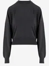 Jacquemus Sweater With Embroidered Logo On The Back In Gray