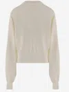 Jacquemus Merino Wool Sweater With Logo Embroidery In White