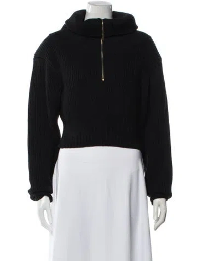 Pre-owned Jacquemus Merino Wool Turtleneck Sweater In Black