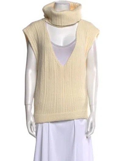 Pre-owned Jacquemus Merino Wool Turtleneck Sweater In Neutral