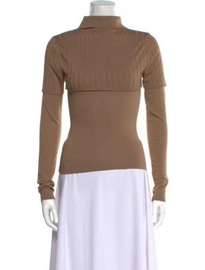 Pre-owned Jacquemus Merino Wool Turtleneck Sweater In Neutral