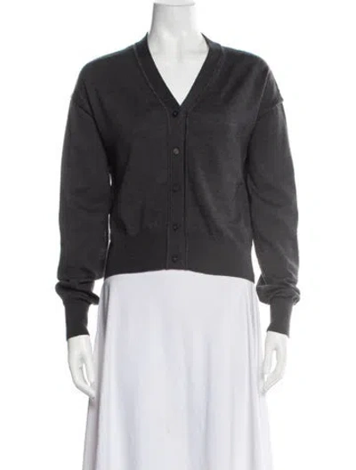 Pre-owned Jacquemus Merino Wool V-neck Sweater In Black