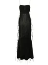 Jacquemus Fino Fringed Gown In Black