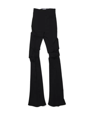 Jacquemus Merria Flared Trousers In Black