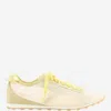 Jacquemus Low Top Sneakers Suede Mesh Rubber Sole In Yellow