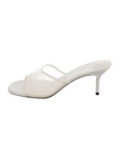 Pre-owned Jacquemus Mesh Slides In Neutrals/white