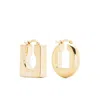 Jacquemus Golden Les Boucles Rond Carre Earrings