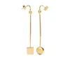 Jacquemus 'les Creoles Nodo' Gold Tone Dangle Earings In Gold