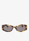 Jacquemus Ovalo - T-shell / Matt Black Sunglasses In Gray